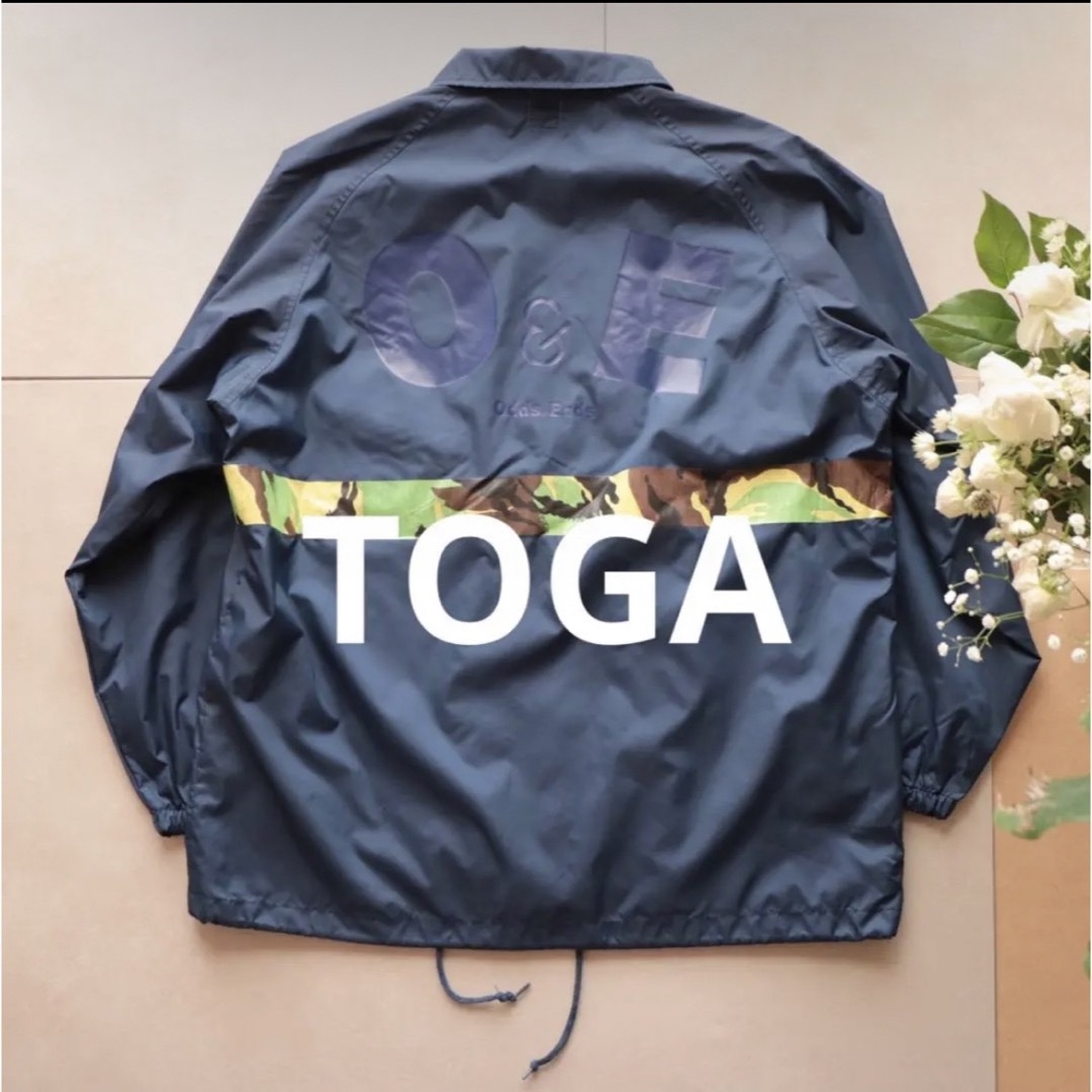 TOGA odds&ends ロゴプリント ナイロン コーチ ジャケット