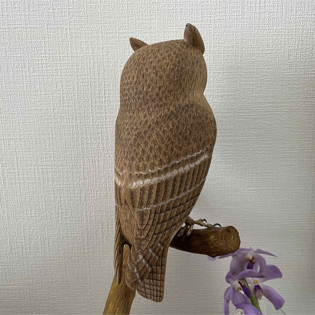 野鳥彫刻 ふくろう実物大 作者ituo www.krzysztofbialy.com