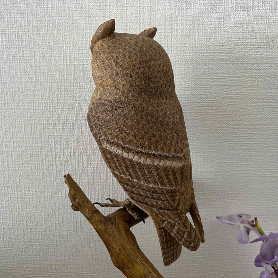 野鳥彫刻 ふくろう実物大 作者ituo www.krzysztofbialy.com