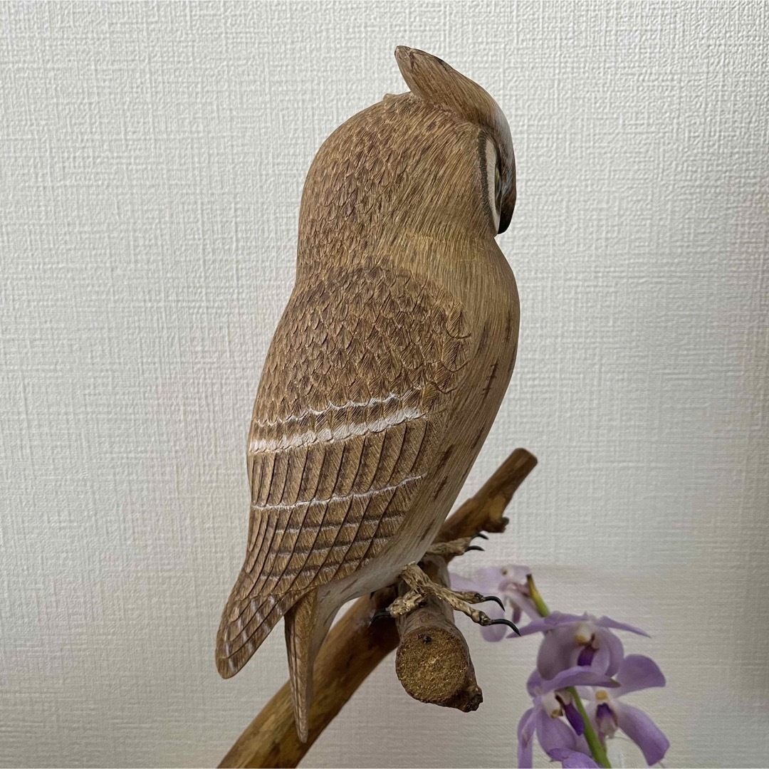 野鳥彫刻 ふくろう実物大 作者ituo | settannimacchineagricole.it