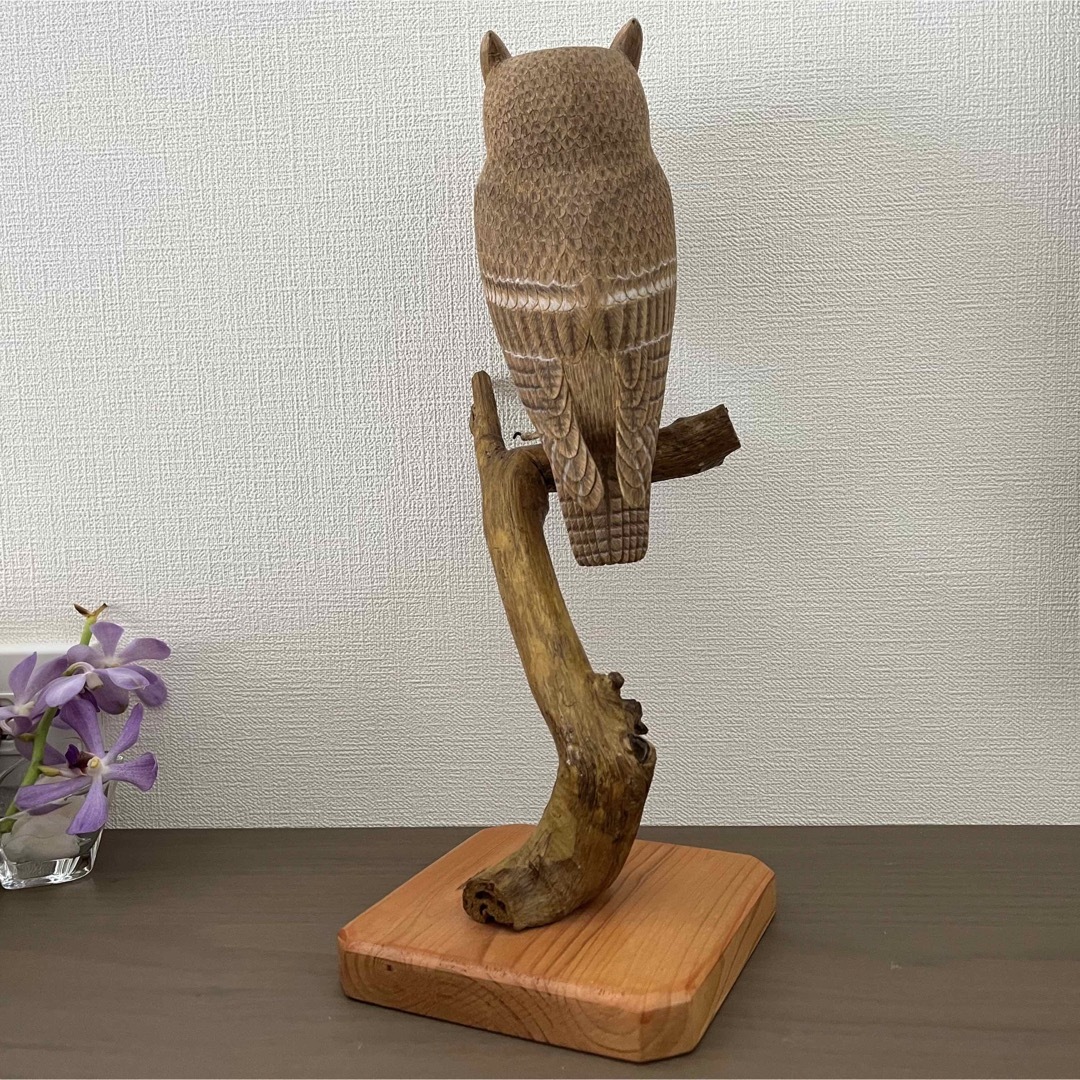 野鳥彫刻 ふくろう実物大 作者ituo www.krzysztofbialy.com