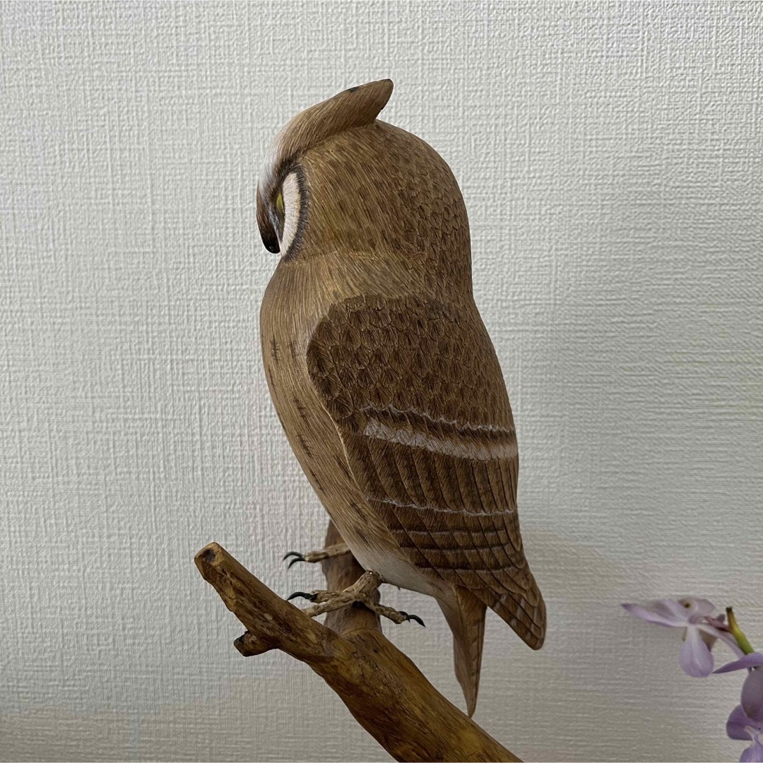 野鳥彫刻 ふくろう実物大 作者ituo | settannimacchineagricole.it