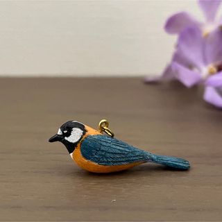 野鳥彫刻 ヤマガラ チャーム 作者ituo(チャーム)