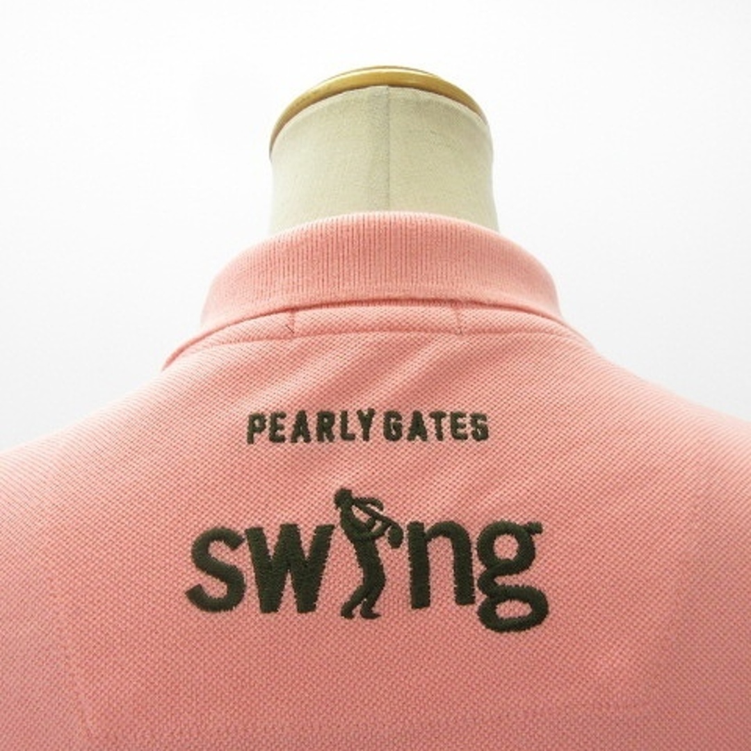 パーリーゲイツ SWING ポロシャツ ゴルフ ウェア ワッペン ピンク 1