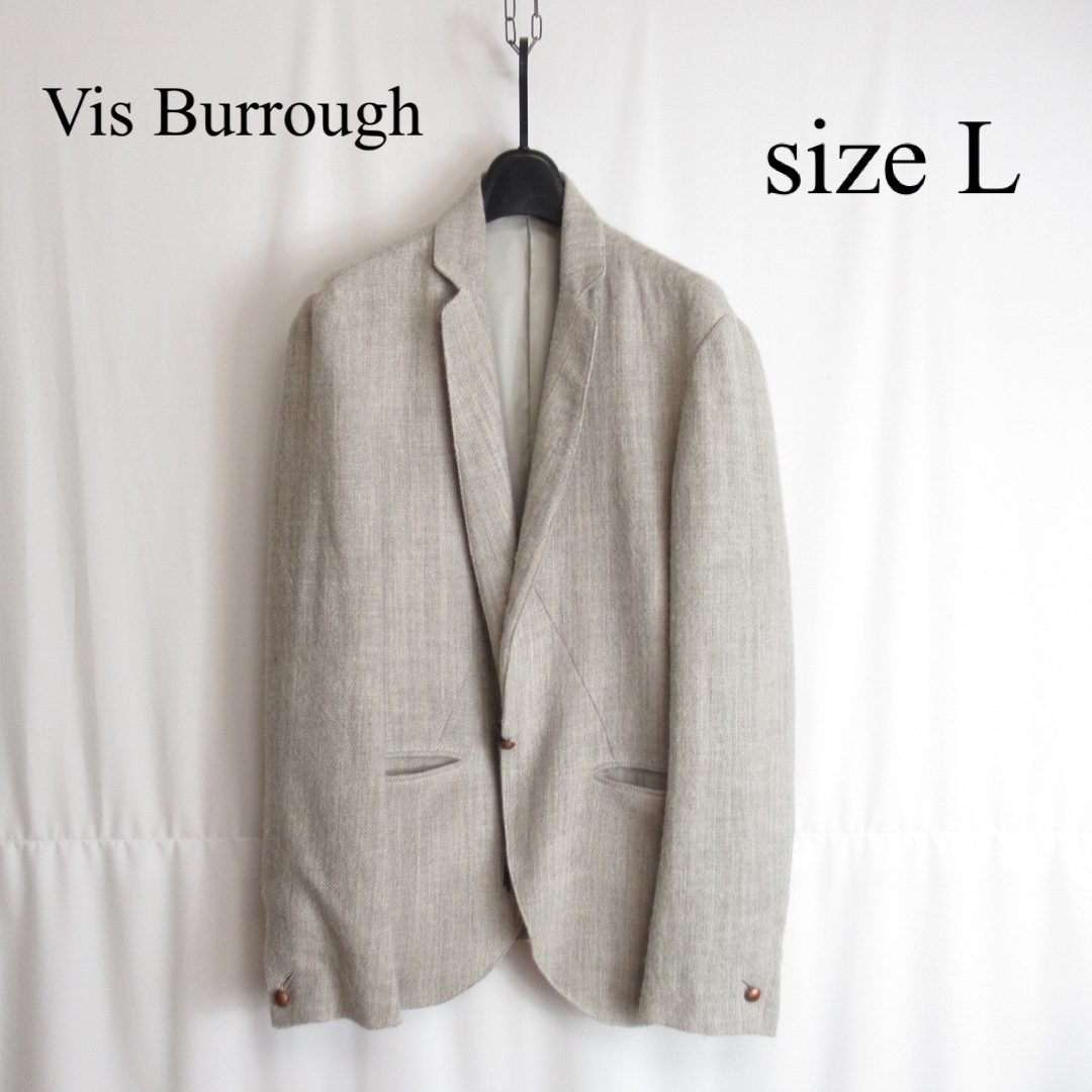 Vis Burrough ウール リネン テーラードジャケット ブレザー 48