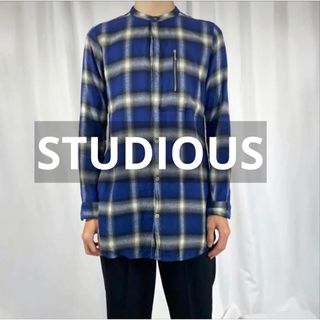 ステュディオス(STUDIOUS)のスタンドカラーノーカラーシャツ ラウンドカット ポケット付き(シャツ)