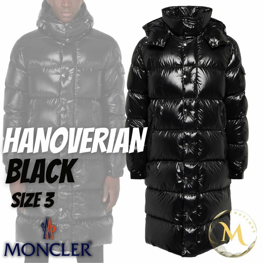 新品・正規品☆MONCLER HANOVERIAN ダウンジャケット 3 黒 L