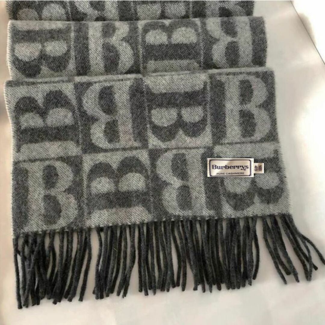 BURBERRYバーバリー【超レア】カシミヤ B柄リバーシブルマフラー 男女兼用