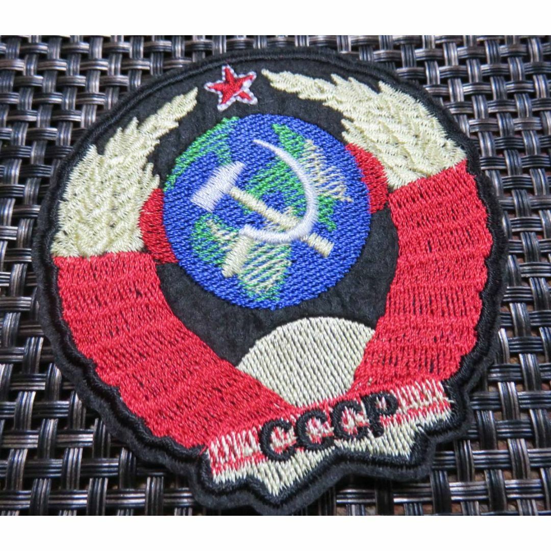 地球穀物◆新品　CCCP■ソ連◎ソビエト　レッドスター■現ロシア刺繍ワッペン激渋 ハンドメイドの素材/材料(各種パーツ)の商品写真