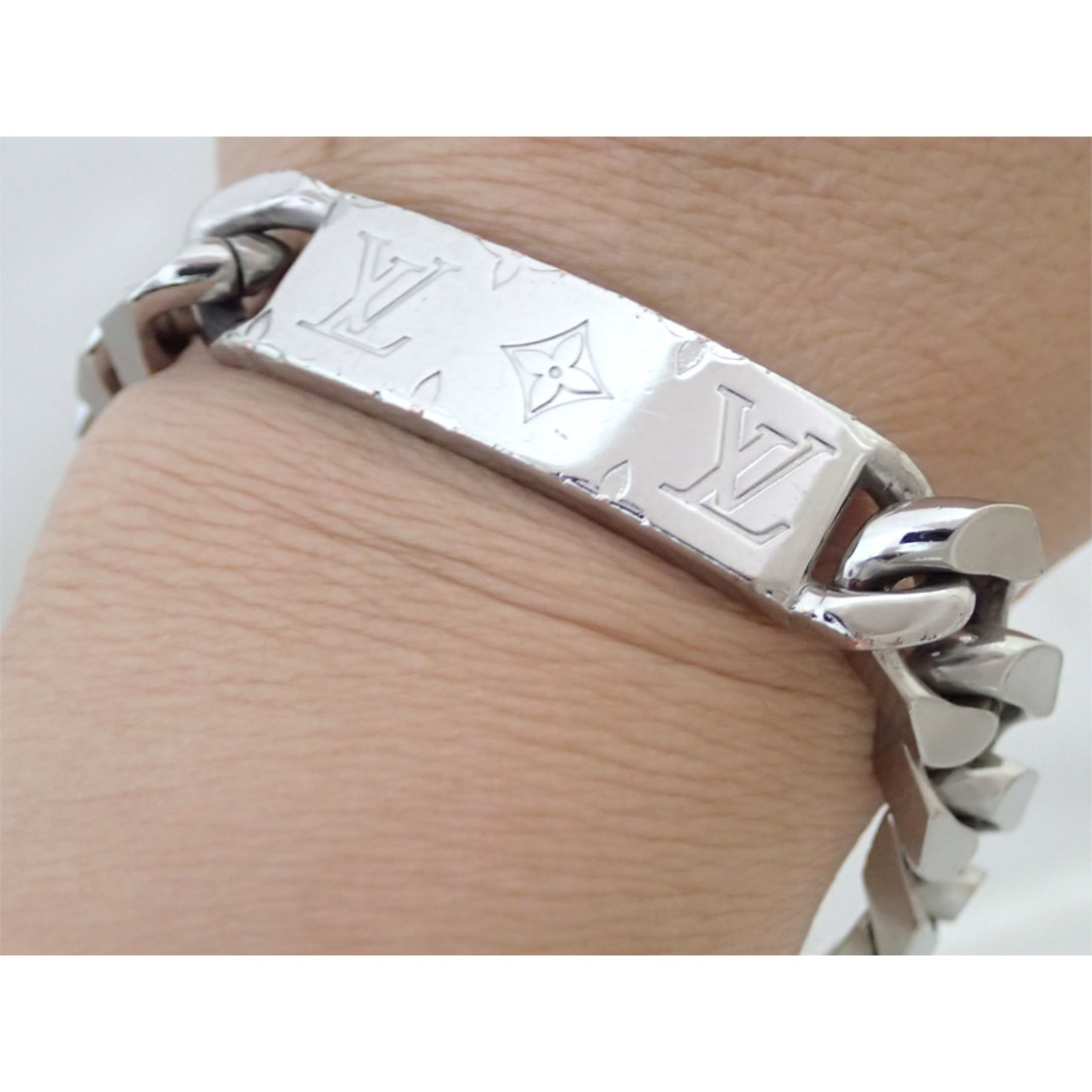 ルイヴィトン LOUIS VUITTON チェーン ブレスレット モノグラム M62486 アクセサリー ブレスレット メタル シルバー約185cmバンド幅