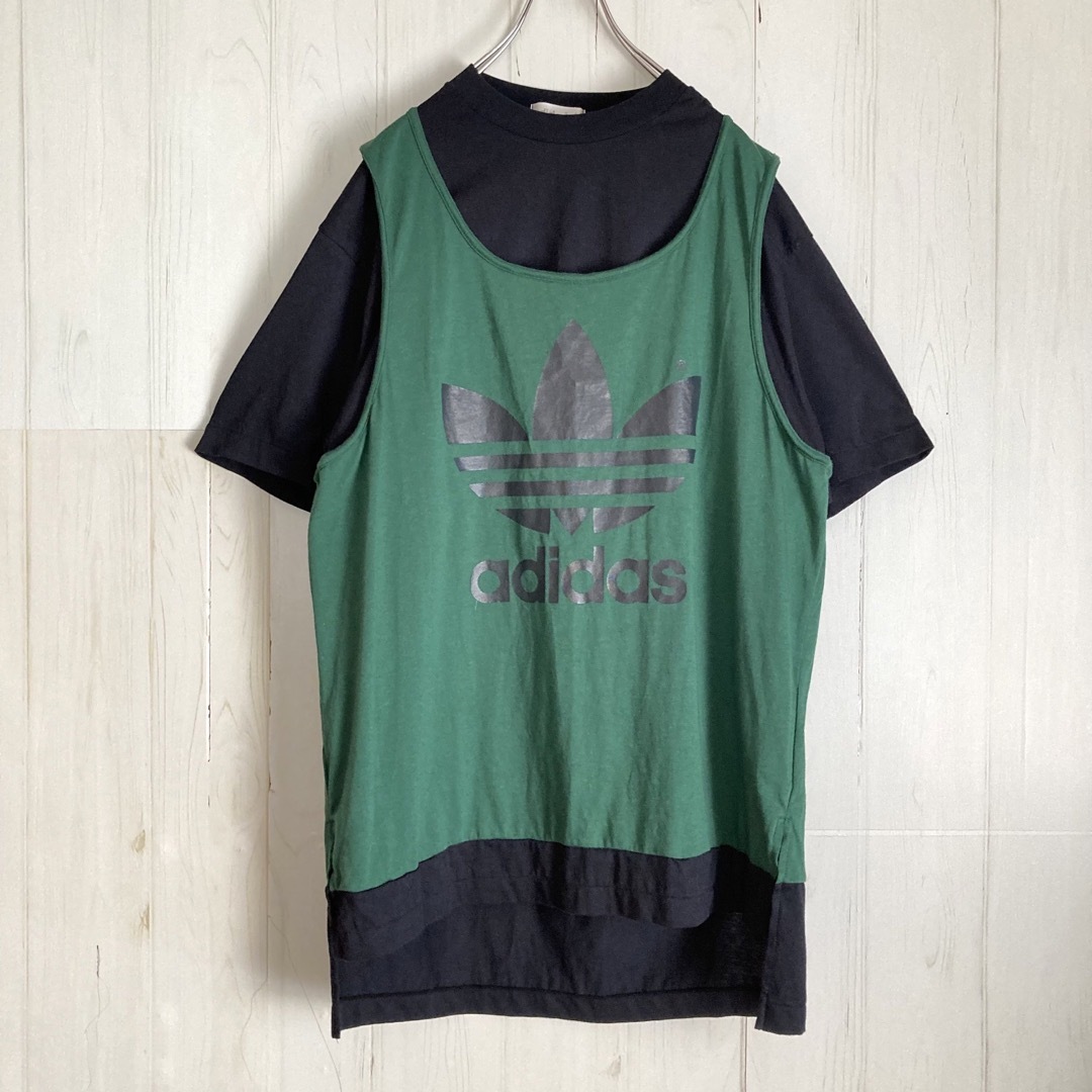 珍品 80s〜90s adidas アディダス デサント Tシャツ 裾袖シングル