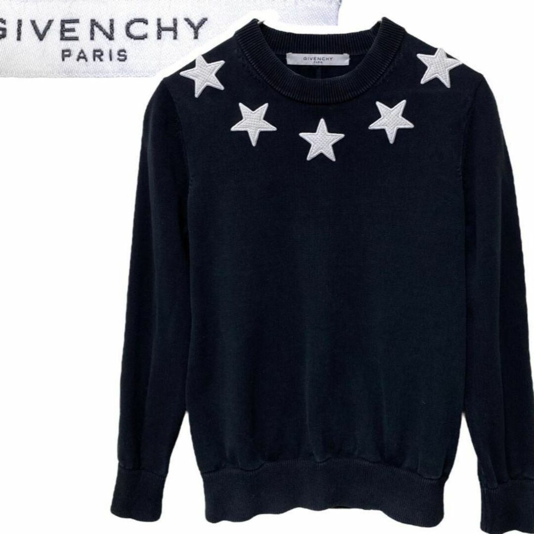 GIVENCHY ジバンシー スターアプライクルーネックスウェット57cm着丈