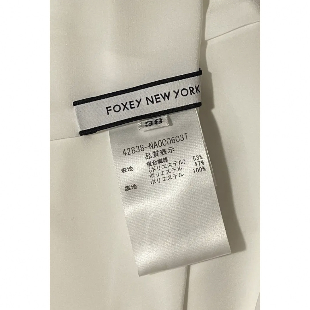 FOXEY NEW YORK(フォクシーニューヨーク)のFOXEY♡フォクシー ドレス ETIENNE DRESS ホワイト38 レディースのワンピース(ひざ丈ワンピース)の商品写真