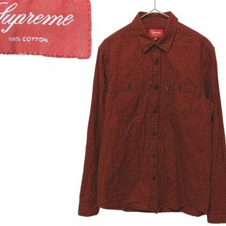 supreme シャツ　シルク　チェックシャツ