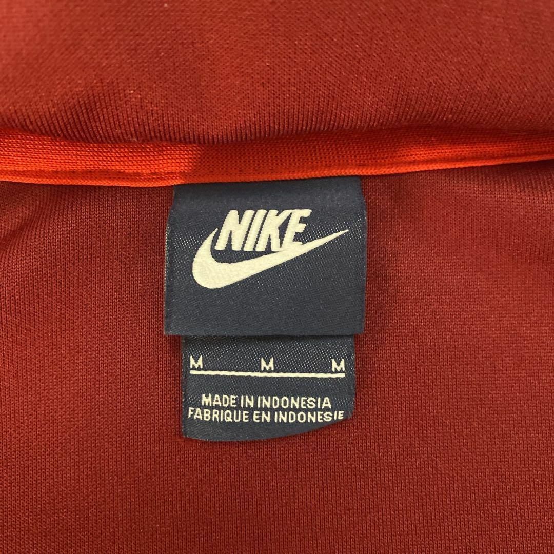 NIKE(ナイキ)のナイキNike　トラックジャケット　赤レッド　サイズＭ　メンズ古着　芸能人着用 メンズのトップス(ジャージ)の商品写真