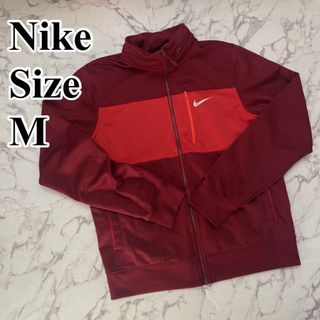 ナイキ(NIKE)のナイキNike　トラックジャケット　赤レッド　サイズＭ　メンズ古着　芸能人着用(ジャージ)