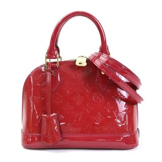 ルイヴィトン(LOUIS VUITTON)のルイ ヴィトン LOUIS VUITTON ハンドバッグ 斜め掛けショルダーバッグ モノグラムヴェルニ アルマBB パテントレザー レッド ゴールド レディース 送料無料【中古】 e56445i(ハンドバッグ)