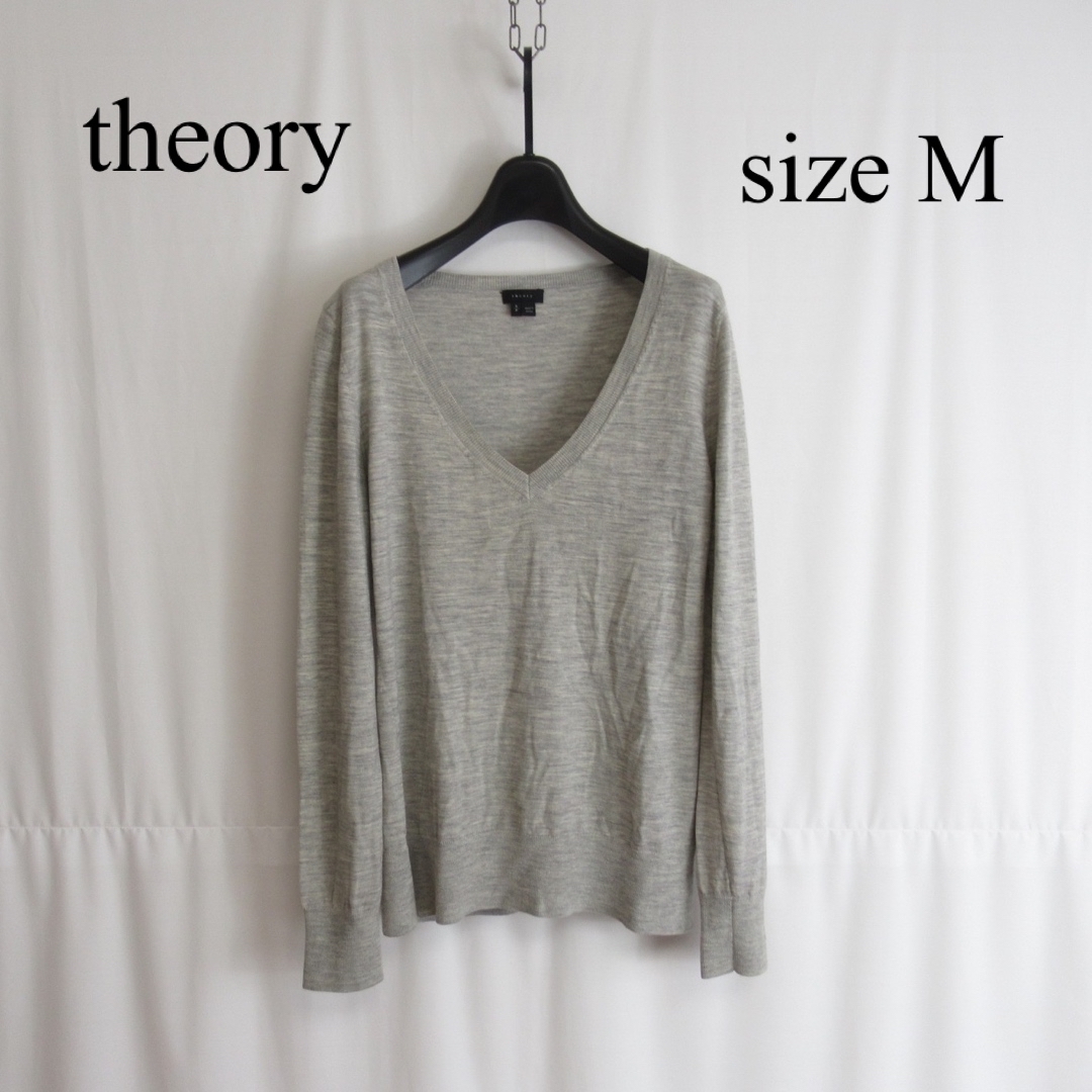 theory ウール Vネック ニット セーター トップス プルオーバー M | フリマアプリ ラクマ