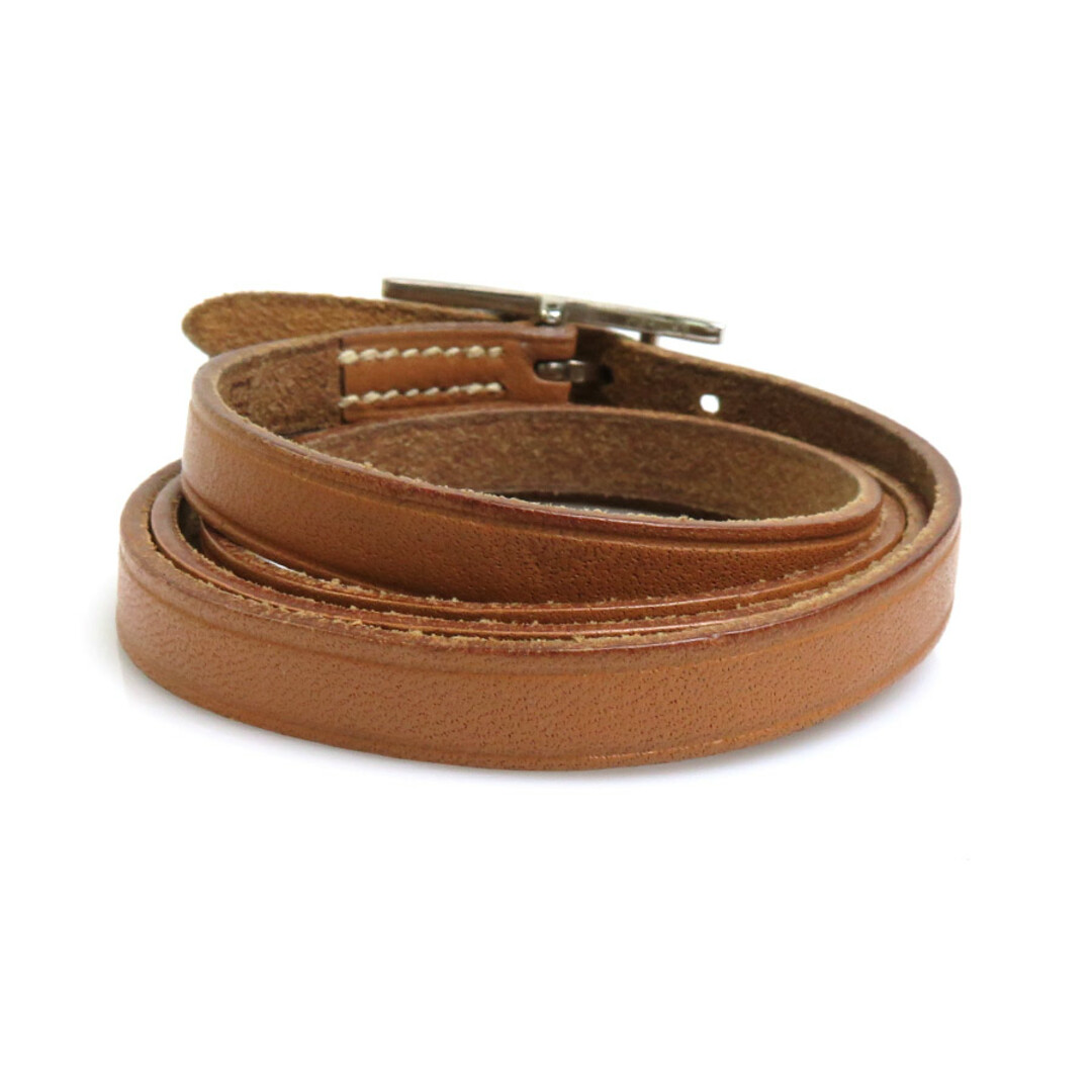エルメス HERMES ブレスレット アピ レザー/メタル ブラウン/シルバー ユニセックス 送料無料 e56462a