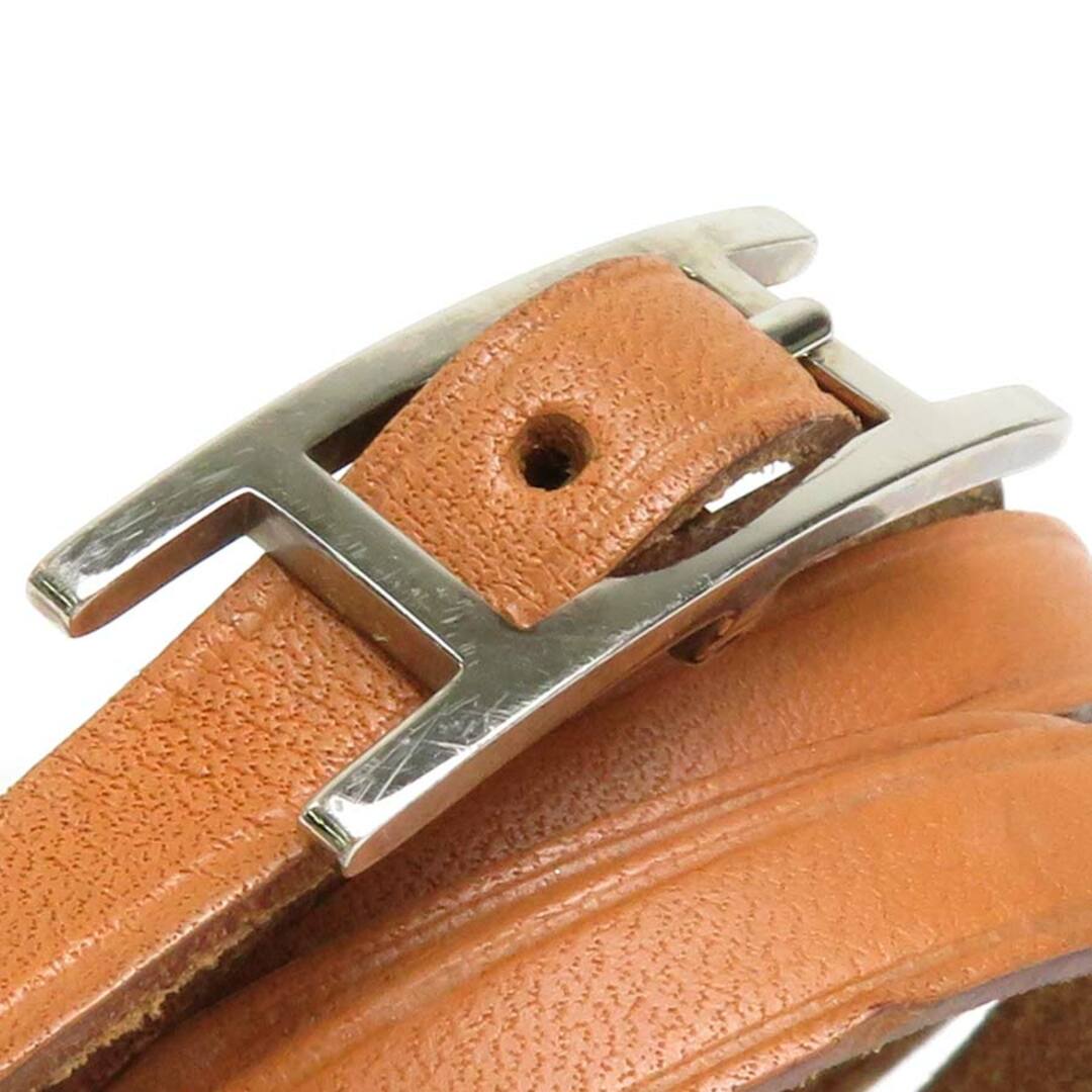 エルメス HERMES ブレスレット アピ レザー/メタル ブラウン/シルバー ユニセックス 送料無料 e56462a