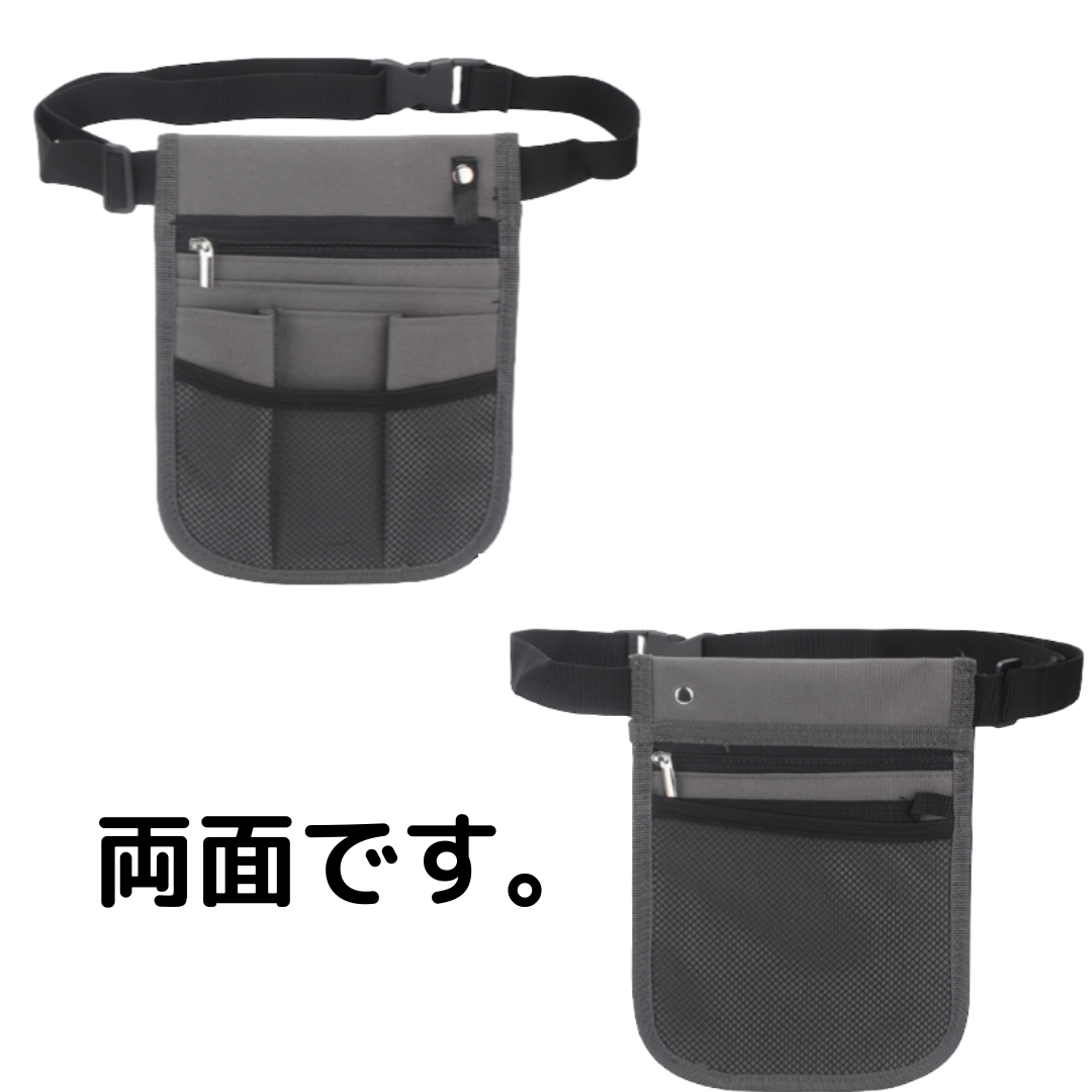 【新品】ナースポーチ　グレー レディースのバッグ(ボディバッグ/ウエストポーチ)の商品写真