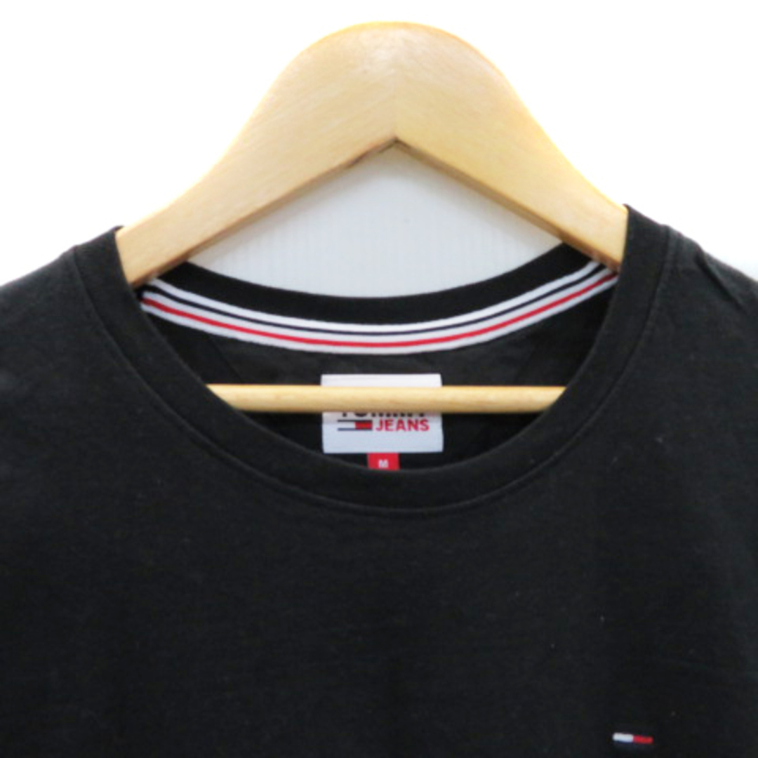 TOMMY(トミー)のトミー ジーンズ Tシャツ カットソー 半袖 ラウンドネック ロゴ刺繍 M 黒 メンズのトップス(Tシャツ/カットソー(半袖/袖なし))の商品写真