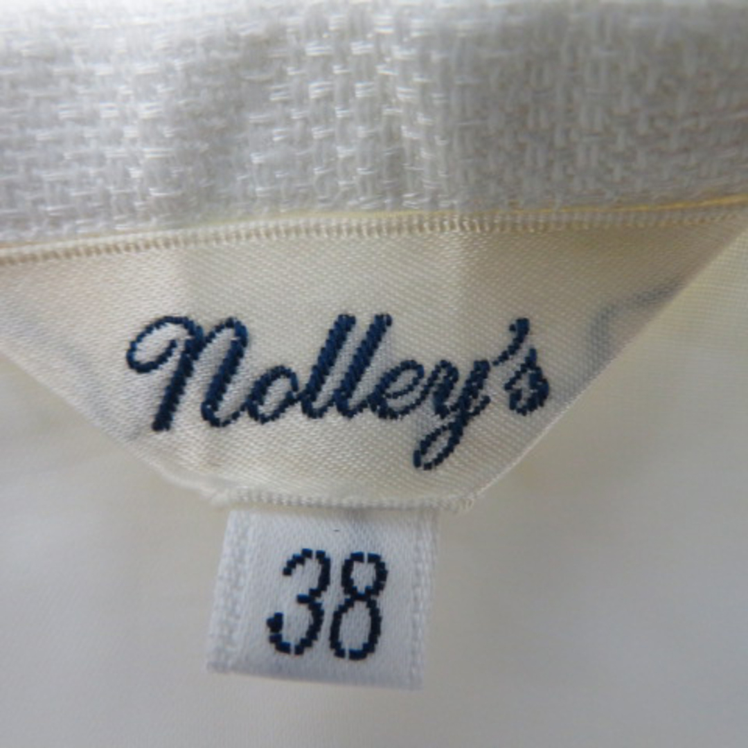NOLLEY'S(ノーリーズ)のノーリーズ フレアスカート ミモレ丈 無地 38 白 ホワイト /YK45 レディースのスカート(ひざ丈スカート)の商品写真