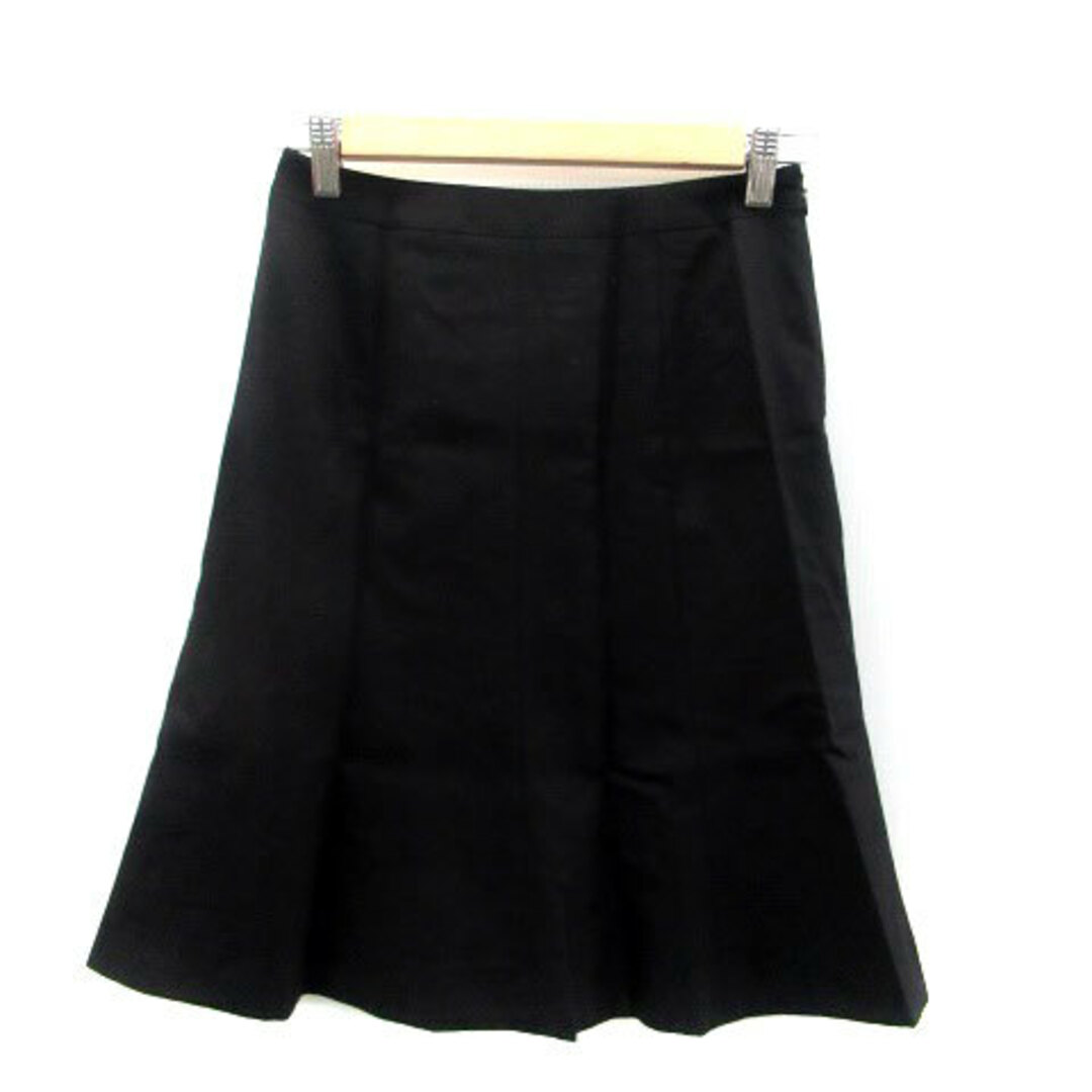 Brooks Brothers(ブルックスブラザース)のブルックスブラザーズ フレアスカート ひざ丈 ウール 0 黒 ブラック レディースのスカート(ひざ丈スカート)の商品写真