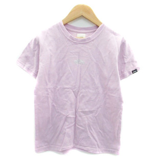 ヴァンズ(VANS)のバンズ Tシャツ カットソー クルーネック 半袖 ロゴプリント S 紫 シルバー(Tシャツ(半袖/袖なし))