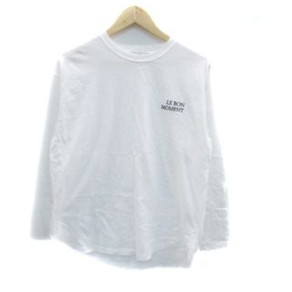 スローブイエナ(SLOBE IENA)のスローブ イエナ  Tシャツ カットソー 長袖 プリント オフホワイト 黒(Tシャツ(長袖/七分))