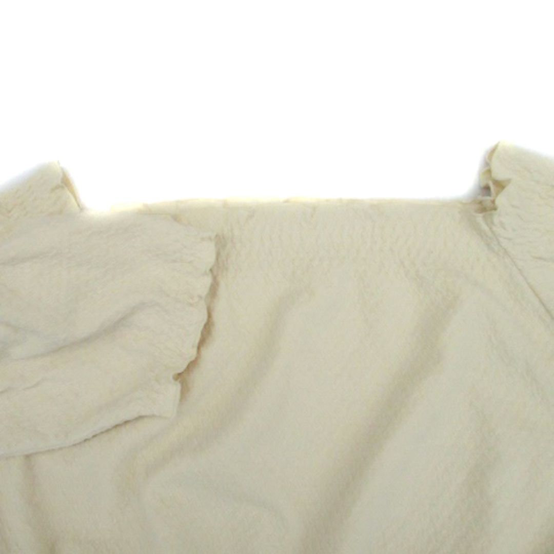 heather(ヘザー)のヘザー カットソー スクエアネック 五分袖 ショート丈 オーバーサイズ F 黄色 レディースのトップス(その他)の商品写真