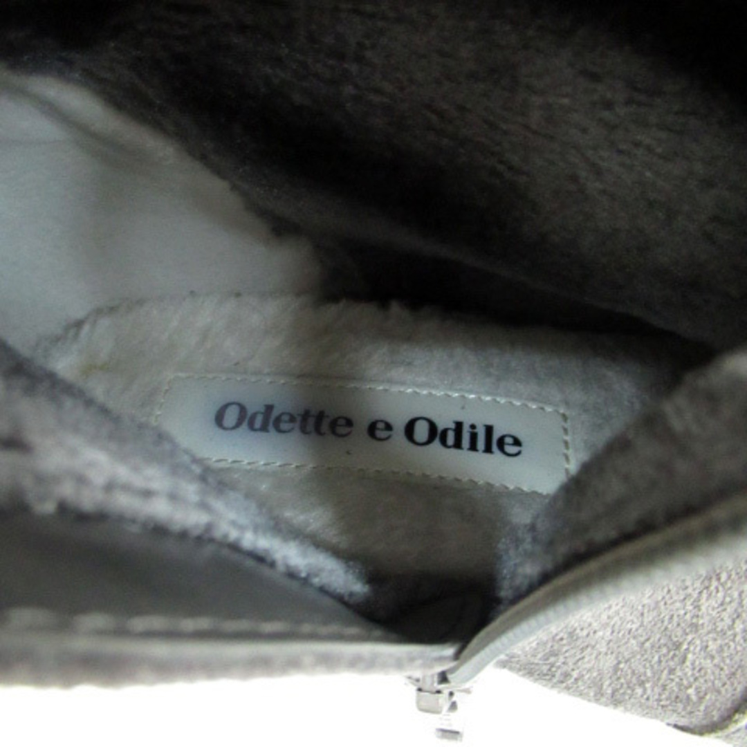 Odette e Odile(オデットエオディール)のオデットエオディール アローズ ロングブーツ スエード調 ボア 36 グレー レディースの靴/シューズ(ブーツ)の商品写真