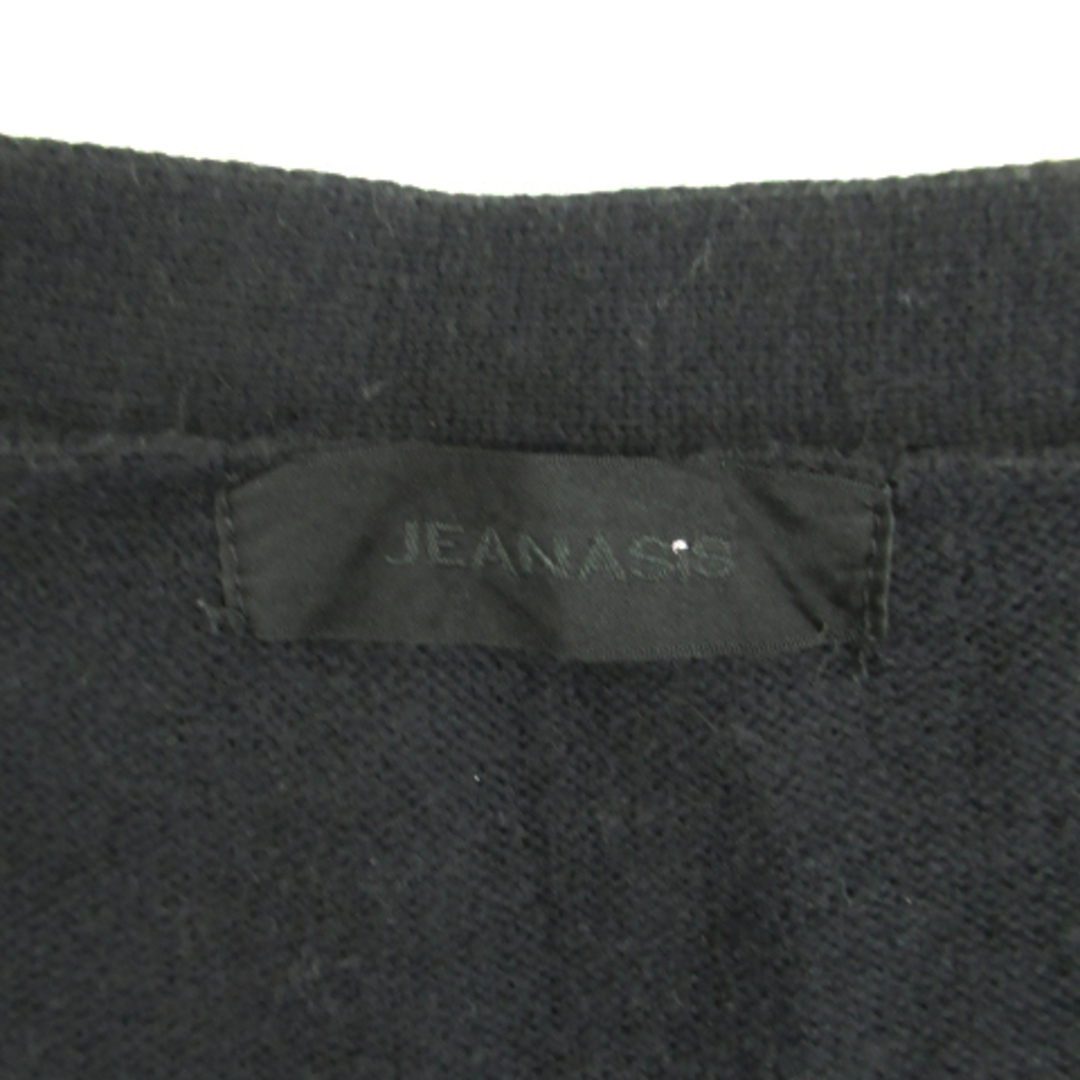 JEANASIS(ジーナシス)のジーナシス JEANASIS ニットカーディガン ロング丈 前開き F 黒 レディースのトップス(カーディガン)の商品写真