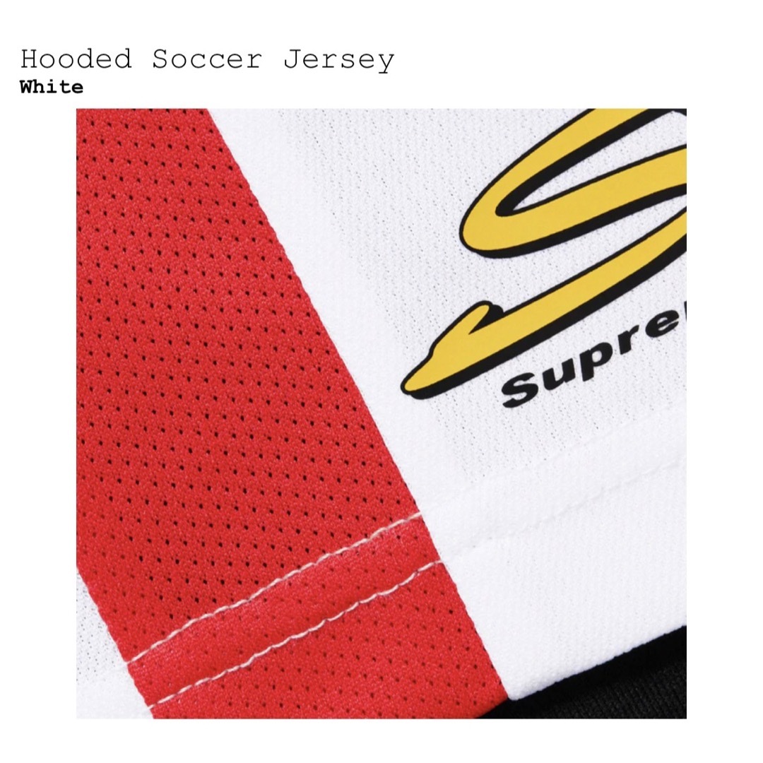 supreme Hooded Soccer Jersey White Sサイズ