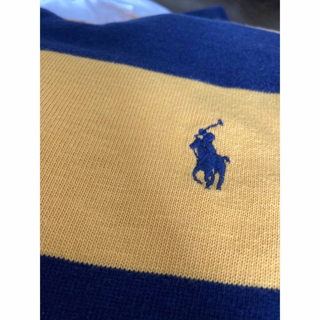 POLO RALPH LAUREN(ポロラルフローレン)のポロラルフローレン 刺繍ロゴ 太ボーダー 長袖ラガーシャツ メンズのトップス(ポロシャツ)の商品写真