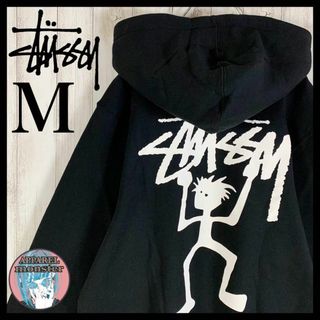 即完売✨STUSSY シャドーマン　両面プリント　パーカー　スウェットトレーナー