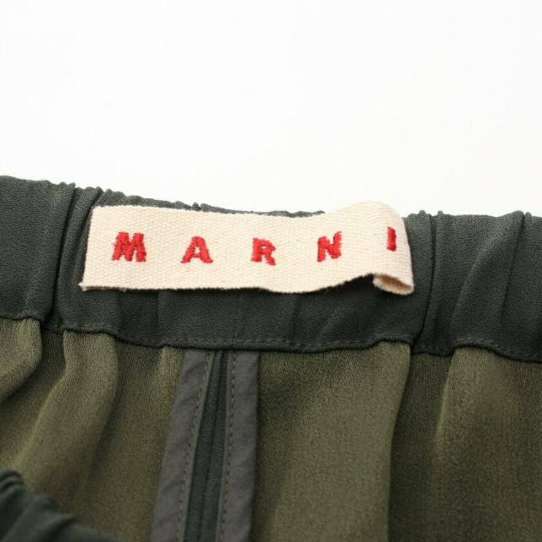 Marni(マルニ)の クロップド イージーパンツ ダークグリーン レディースのパンツ(クロップドパンツ)の商品写真