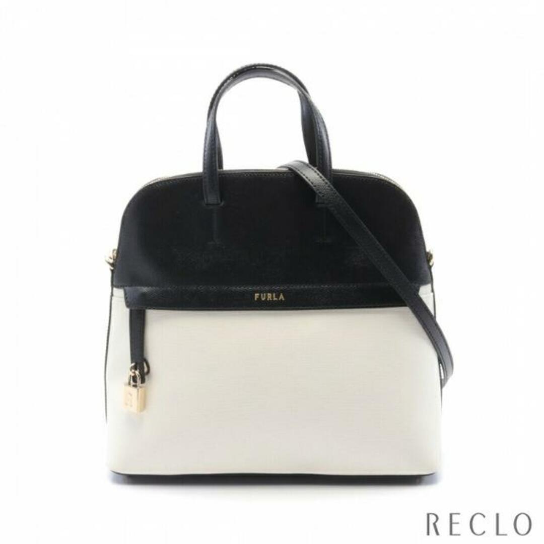 FURLA　キャンバス×レザー　パイパー　2wayショルダーバッグ　ハンドバッグ