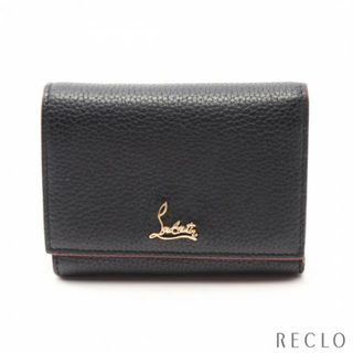 クリスチャンルブタン(Christian Louboutin)のBOUDOIR MINI WALLET ブドワール ミニ ウォレット 三つ折り財布 レザー ブラック(財布)