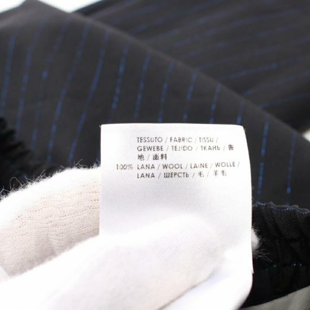Stella McCartney(ステラマッカートニー)の イージーパンツ ピンストライプ ウール ブラック ブルー 裾ファスナー レディースのパンツ(その他)の商品写真