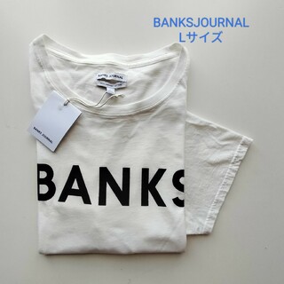 BANKS JOURNAL - BANKSJOURNAL★オーガニックコットン★フロントロゴプリントT★新品★L