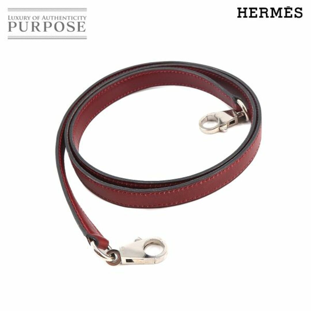 エルメス HERMES ケリー ボリード ショルダー ストラップ ボックスカーフ ルージュアッシュ シルバー 金具 VLP 90196121