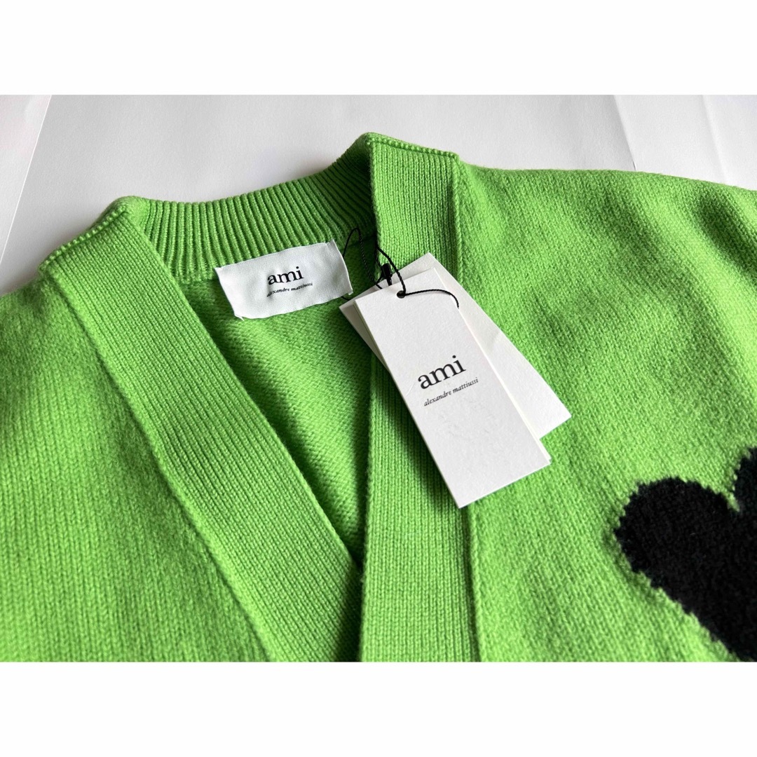 新品・S】AMI PARIS/カーディガン/グリーン-