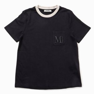 エスマックスマーラ('S Max Mara)のエス マックス マーラ 'S MAX MARA Tシャツ LECITO 刺繍ロゴ 半袖シャツ クルーネック ショートスリーブ 2023年秋冬新作 2399760139 0002 NERO(Tシャツ(半袖/袖なし))