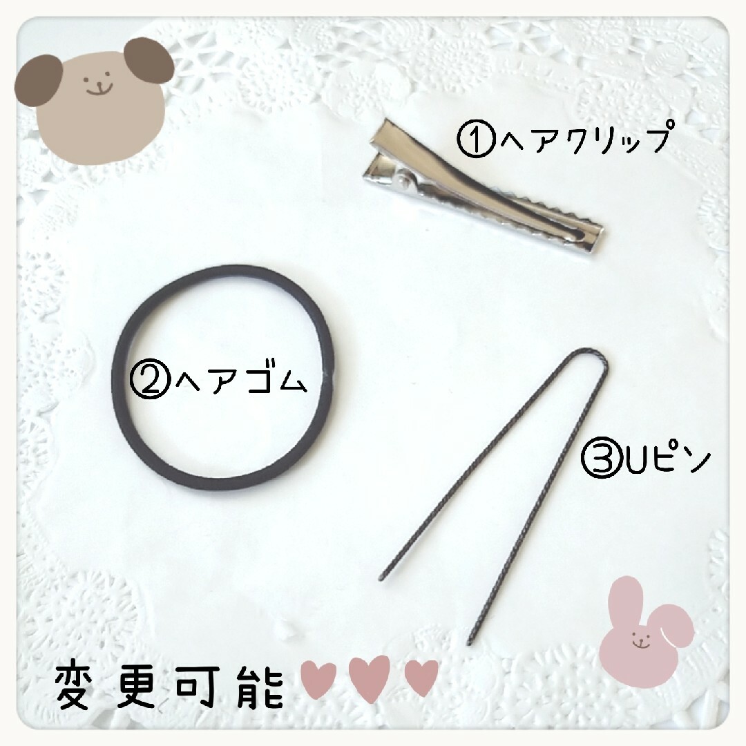 リボン ヘアクリップ ブラック 黒 ハート クロス 量産型 地雷 ロリータ 姫系 レディースのヘアアクセサリー(バレッタ/ヘアクリップ)の商品写真