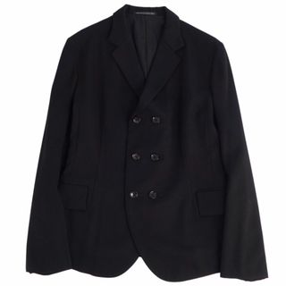 ワイズ(Y's)の美品 ワイズ Y's Yohji Yamamoto ジャケット テーラードジャケット ダブルブレスト 無地 ウール アウター レディース YJ-J28-544 4(XL相当) ブラック(テーラードジャケット)