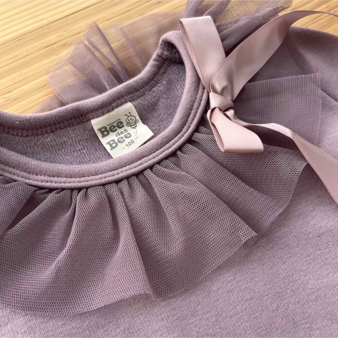 未使用　韓国子供服　Bee 長袖　100センチ キッズ/ベビー/マタニティのキッズ服女の子用(90cm~)(Tシャツ/カットソー)の商品写真
