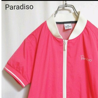 Paradiso - 古着　パラディーゾ　ゴルフウェア　薄手　半袖　フルジップ