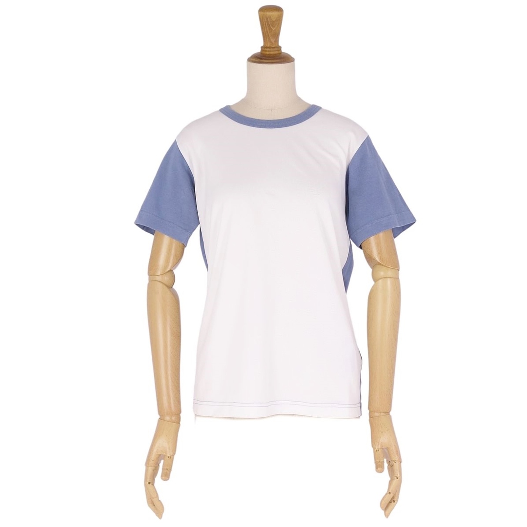 COMME des GARCONS(コムデギャルソン)のコムデギャルソン COMME des GARCONS コムコム Tシャツ カットソー 半袖 ショートスリーブ 無地 トップス レディース S ブルー/ホワイト レディースのトップス(Tシャツ(半袖/袖なし))の商品写真