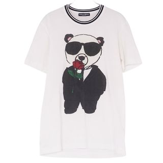 ドルチェアンドガッバーナ(DOLCE&GABBANA)のドルチェ&ガッバーナ DOLCE&GABBANA Tシャツ カットソー 半袖 ショートスリーブ 総柄 プリント トップス メンズ 46(S相当) ホワイト(Tシャツ/カットソー(半袖/袖なし))